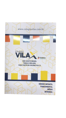 Pasta couchê 250g ou 300g 4x0 cores c s bolsa